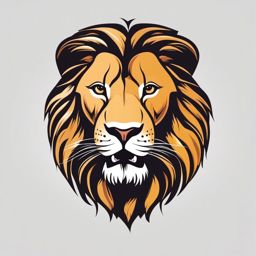 Lion's Roar  minimalist design, white background, professional color logo vector art