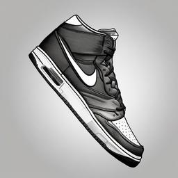 drawings of nike shoes  minimal rough sketch scribbles,doodles,black and white