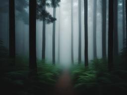 Misty Forest Background - Calm forest with a hint of mystery  minimal design