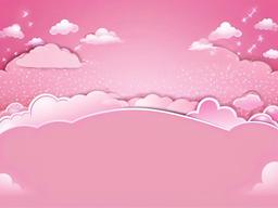 Background Pink Cute-Light pink with kawaii-style doodles of bows and clouds  background wallpaper