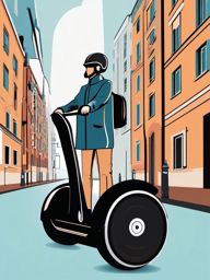 Segway Clipart - A Segway for effortless urban travel.  color vector clipart, minimal style