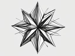 sketch of a star  minimal rough sketch scribbles,doodles,black and white