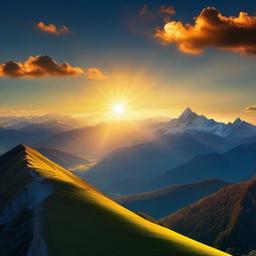 Mountain Background Wallpaper - sun and mountain wallpaper  