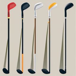 Golf Club Clipart - A golf club ready for a precise swing.  color vector clipart, minimal style