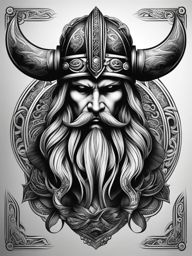 viking tattoos black and white design 