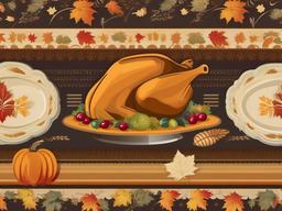 Thanksgiving Wallpaper-A retro-inspired Thanksgiving design, with vintage patterns and nostalgic colors.  aesthetic background wallpaper