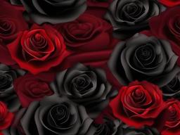 Red And Black Rose Background-Deep red background with black roses scattered in a romantic, dramatic style  background wallpaper