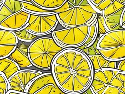 Lemon Slices Clipart - Slices of tangy lemon.  color vector clipart, minimal style