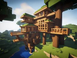 giant treehouse with multiple levels and rooms - minecraft house design ideas minecraft block style