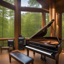 find inspiration at a serene retreat where music fills the air day and night at musician's retreat. 