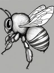 Bumble Bee Coloring Pages - Bumble Bee with a drone bee  simple coloring pages