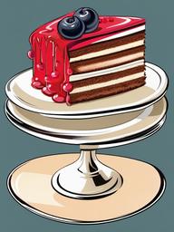 Cake clipart - slice of cake on a plate  