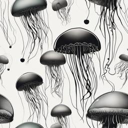 Jellyfish Tattoo Ideas - Explore the vast world of jellyfish-inspired ink.  minimalist color tattoo, vector