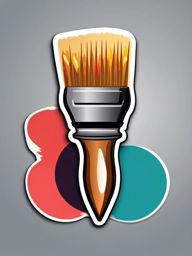 Paintbrush sticker, Artistic , sticker vector art, minimalist design
