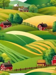 Country Wallpapers - Picturesque Rural Farm Life in the Tranquil Countryside wallpaper, abstract art style, patterns, intricate