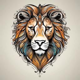 horoscope leo tattoos  simple vector color tattoo