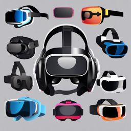 Virtual Reality Headset clipart - Virtual reality headset for immersive experiences, ,vector color clipart,minimal