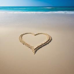 Beach background - beach heart background  