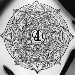 444 tattoo design, carrying spiritual and numerological significance. 