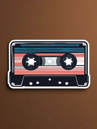 Cassette tape mix sticker- Personalized and eclectic, , sticker vector art, minimalist design