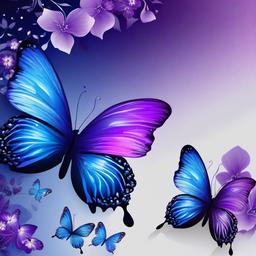Butterfly Background Wallpaper - blue and purple butterfly wallpaper  