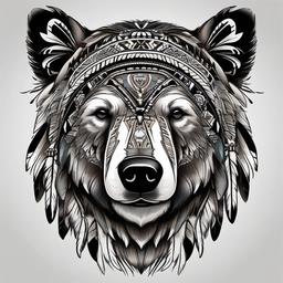 Native American bear tattoo 