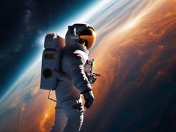 Serene Spacewalk by the Nebula Aesthetic Space Wallpaper intricate details, patterns, wallpaper photo