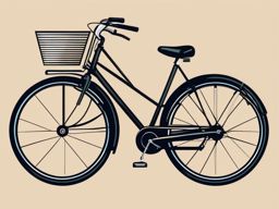 Bicycle Clipart - A classic bicycle, a mode of transport.  color clipart, minimalist, vector art, 