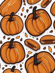 Pumpkin Spice Donut Sticker - Indulge in the autumn-inspired flavors of a pumpkin spice donut, , sticker vector art, minimalist design