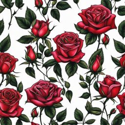 Mini rose, Small and charming rose tattoo designs.  color, tattoo patterns, white clean background