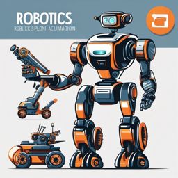 Robotics clipart - Robotics and automation technology, ,vector color clipart,minimal