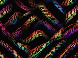 Rainbow Black Wallpaper  