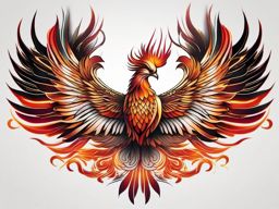 Japanese phoenix tattoo, Tattoos inspired by Japanese culture featuring the iconic phoenix. , color tattoo designs, white clean background