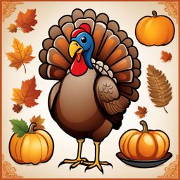 turkey clipart - turkey illustration, a thanksgiving symbol. 