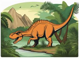 dinosaur clip art,roaming a prehistoric jungle 