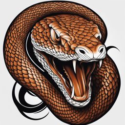 Copperhead tattoo, Tattoos inspired by the venomous copperhead snake. colors, tattoo patterns, clean white background