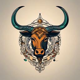 love taurus and libra combined tattoo  simple vector color tattoo