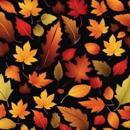 fall leaves clipart - multicolored autumn leaves, swirling and twirling in a mesmerizing dance 