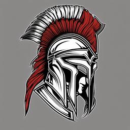 spartan themed tattoo  simple vector color tattoo