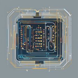 Quantum Computer clipart - Quantum computer processing data, ,vector color clipart,minimal