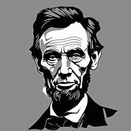 sketch of abraham lincoln  minimal rough sketch scribbles,doodles,black and white