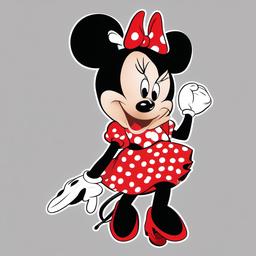 Minnie Mouse clipart - Minnie with polka dot dress  vector clipart