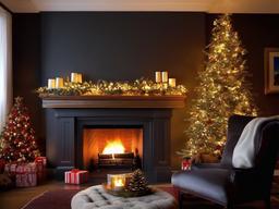 Christmas Fireplace Wallpaper  