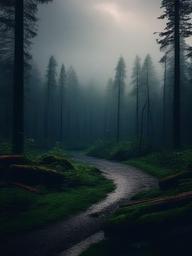 Dark Rainy Forest Wallpaper  ,mobile iphone background wallpaper