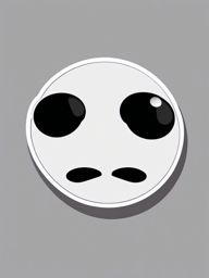 Emoji sad face sticker- Expressive and emotive, , sticker vector art, minimalist design