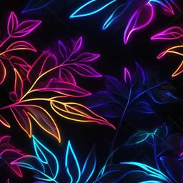 Neon Background Wallpaper - neon leaf background  