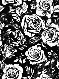 Flower Background Wallpaper - black white rose wallpaper  