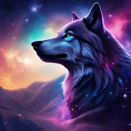 Galaxy Background Wallpaper - galaxy wolf phone wallpaper  