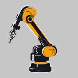 Robotic Arm clipart - Robotic arm for automation and manufacturing, ,vector color clipart,minimal