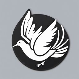 Dove of Peace Emoji Sticker - Serene symbolism, , sticker vector art, minimalist design